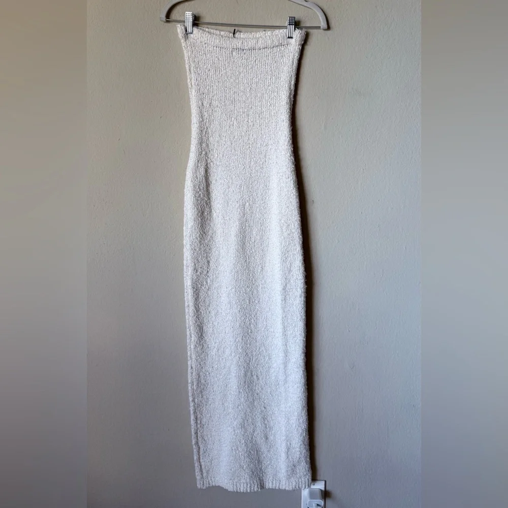 NWT Princess Polly Cloud Maxi Cream Dress Strapless Boucle Size 2 - Picture 10 of 14